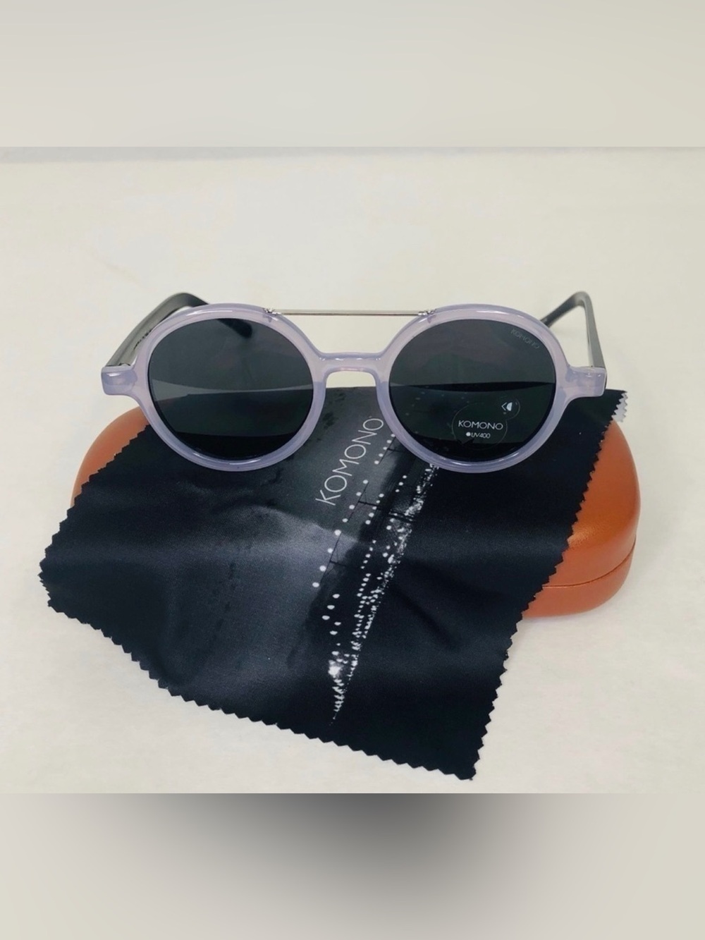 Komono Vivien Sunglasses NEW Violet Purple Black round UV400